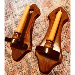 Wood Candle Sconces